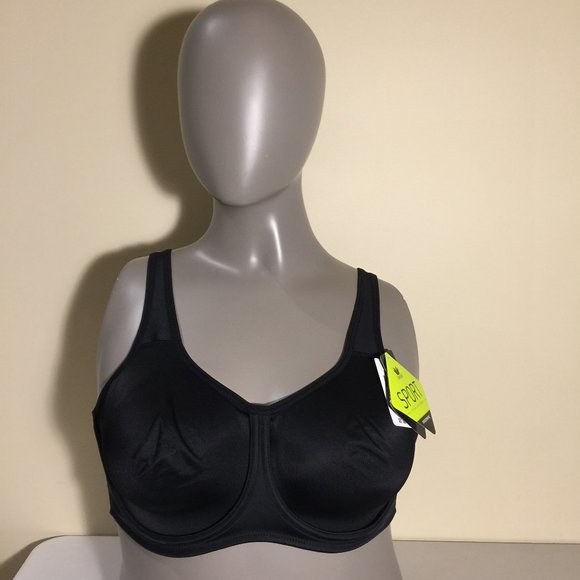 Wacoal Other - Wacoal Ladies Sports Bra #855170 Black Plus Size 42D Underwire NWT